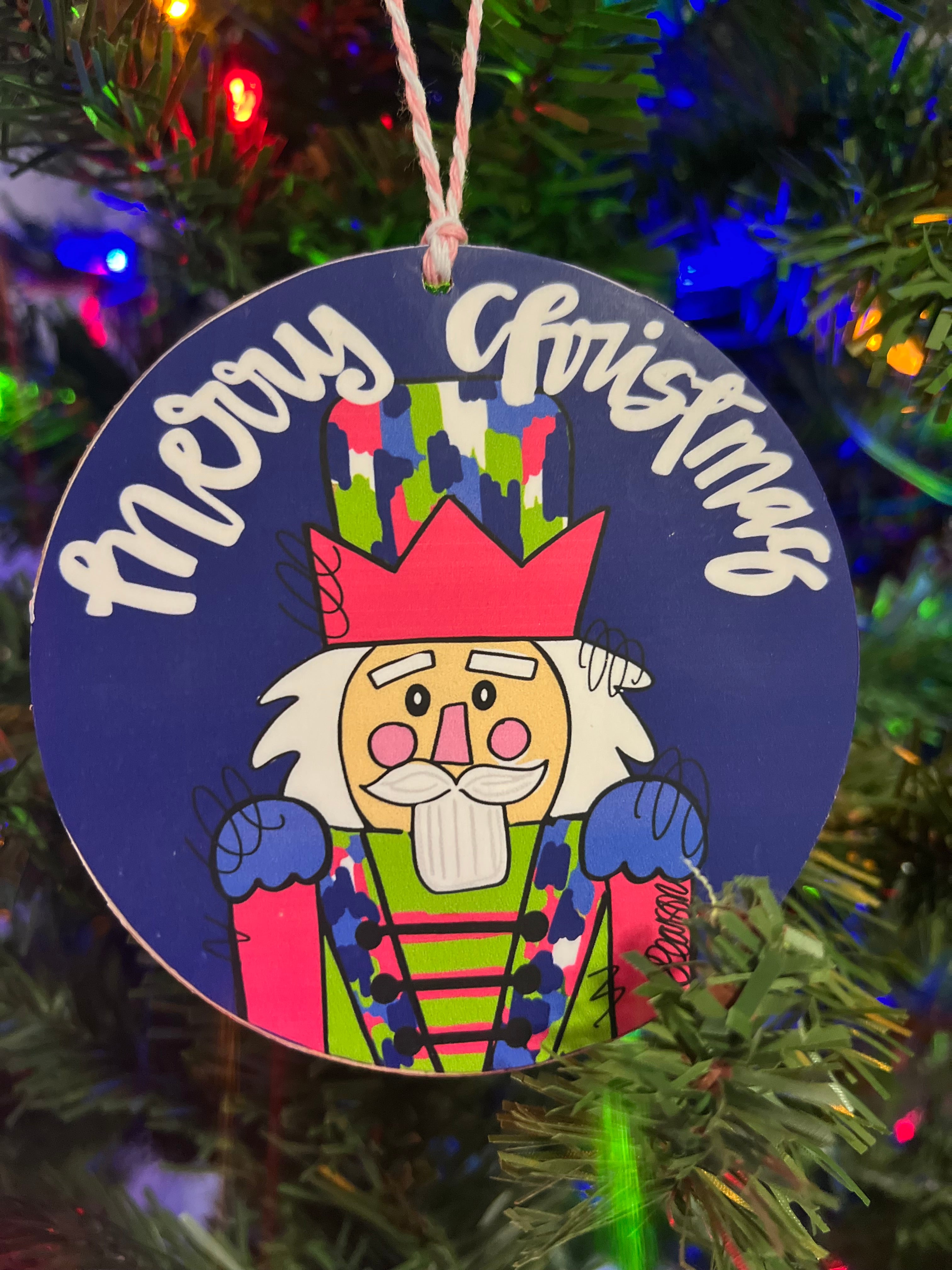 Blue Nutcracker Christmas ornament