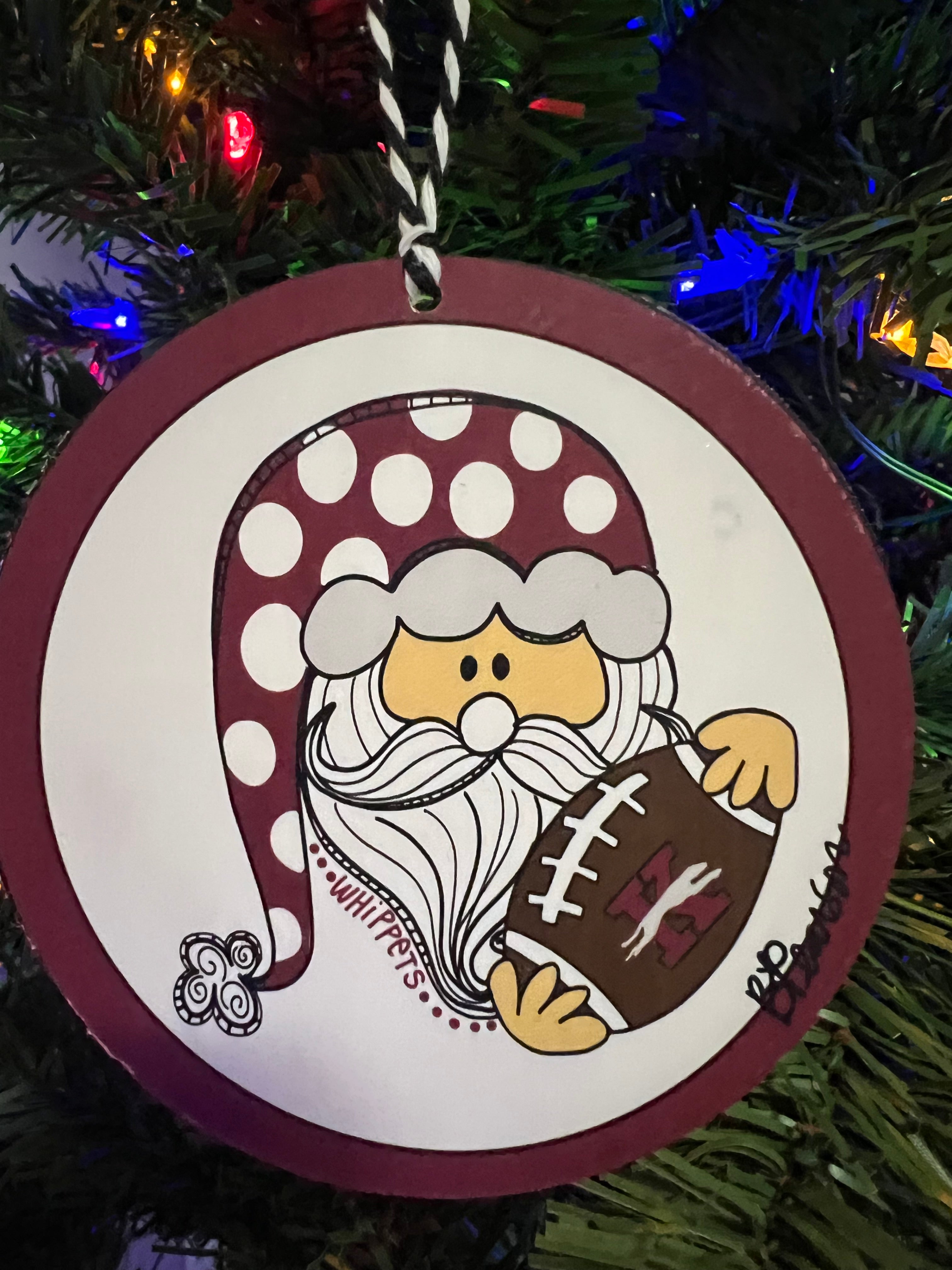 Whippet Football ornament