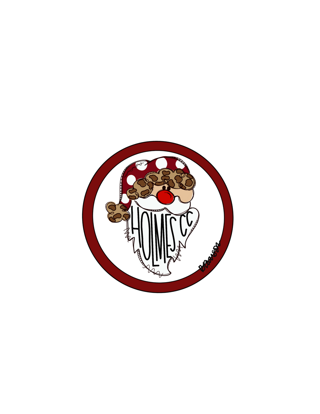 Holmes CC Santa Christmas ornament