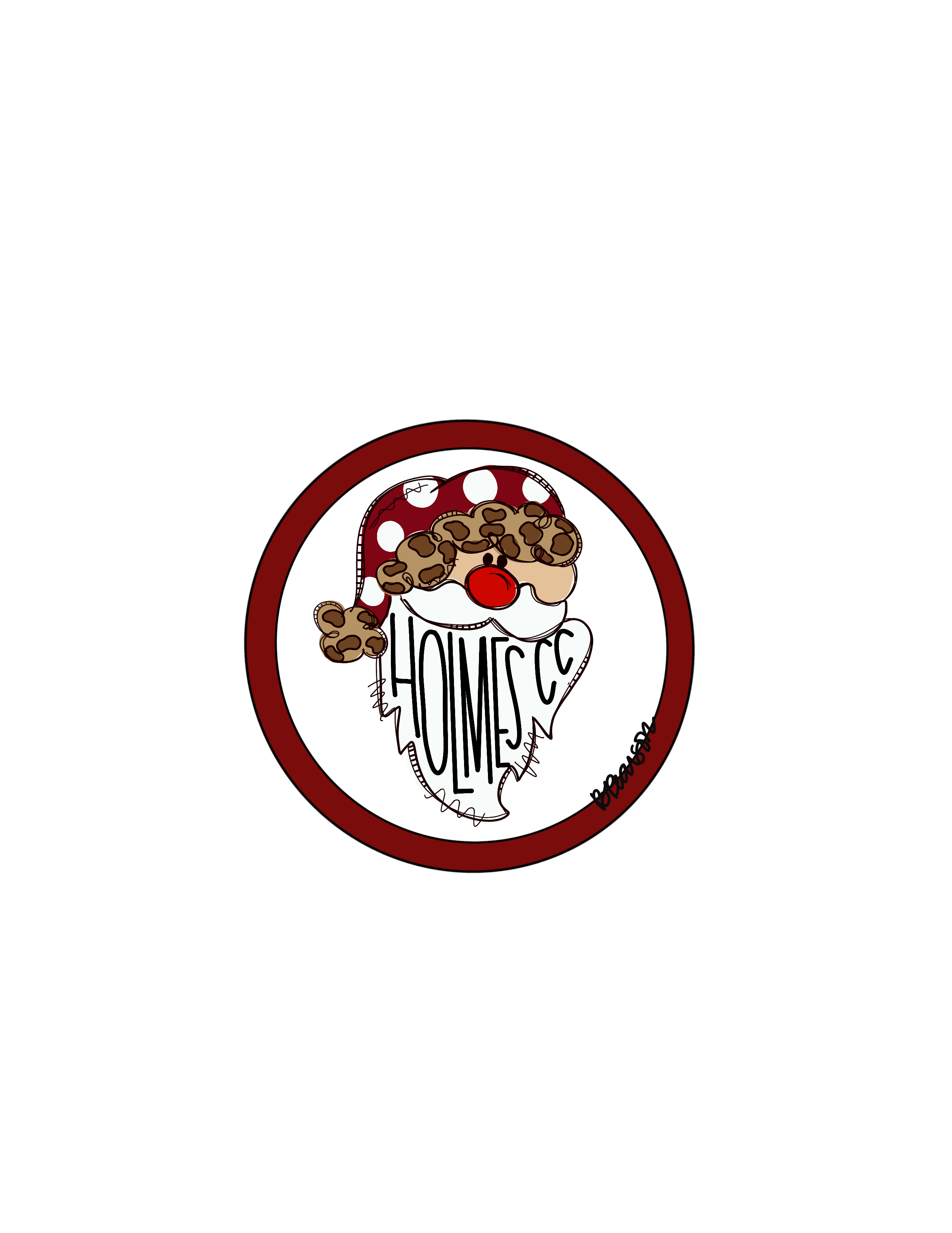 Holmes CC Santa Christmas ornament